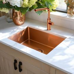 Quadri Stamford kitchen mixer with removable spout PVD copper 1208956083