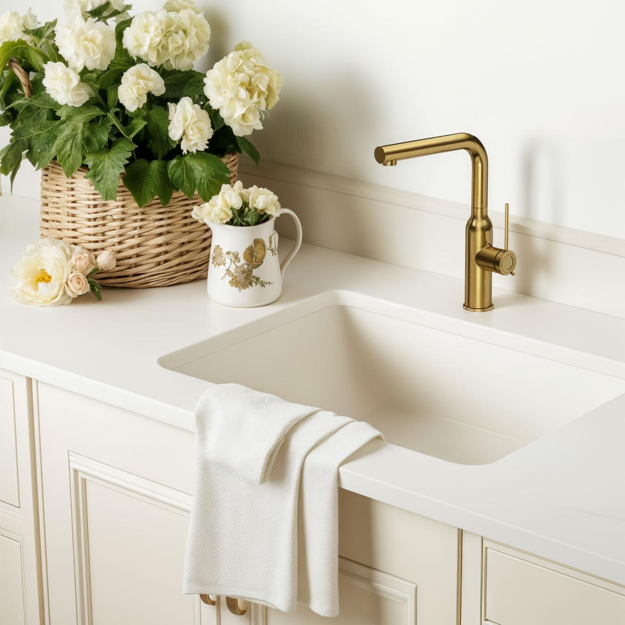 Quadri Stamford kitchen mixer gold with removable spout 1208956084 - Productafbeelding 2