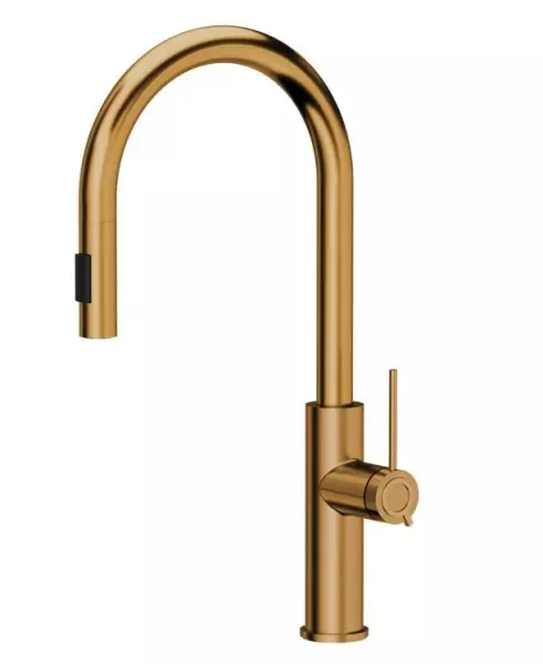 Quadri Retford kitchen mixer copper with removable spout and spray setting 1208956086