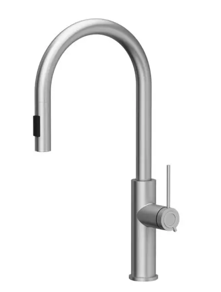 Quadri Retford kitchen mixer stainless steel with removable spout and spray setting 1208956088