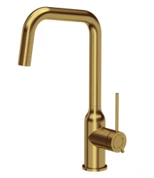 Quadri Stamford kitchen mixer pvd gold with swiveling angled spout 1208956098