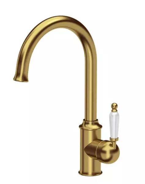 Quadri Workshop Classic Nostalgic Gold PVD Kitchen Faucet with Ceramic Handle 1208956102