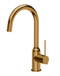 Quadri Stamford kitchen mixer copper with rotating round spout 1208956113