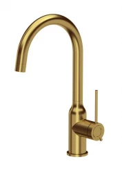 Quadri Stamford kitchen mixer gold with rotating round spout 1208956114