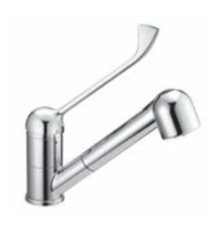 PB Clinic disabled kitchen tap with pull-out spout and long handle spout chrome 1208956270