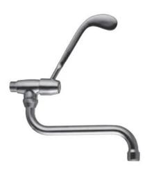 PB Clinic wall washbasin tap cold water with long lever chrome 1208956280