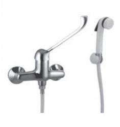 PB Clinic shower faucet for disabled with long lever and hand shower with trigger chrome 1208956283