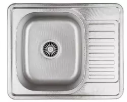 Aquadesign Rudolf stainless steel sink 580x480mm inset with drainer reversible 1208956288