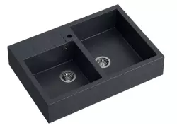 Quadri Minister Double Sink sink anthracite country model 90x62cm 1208956322