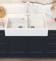 Quadri Minister Double Sink sink white country model 90x62cm 1208956327