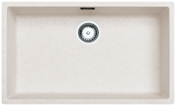 Sand cream large sink 70x40cm undermount inset and flush-mounted with stainless steel plug 1208956404