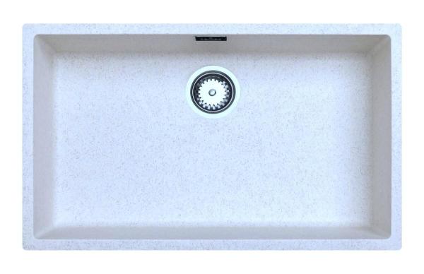 Sand cream large sink 70x40cm undermount inset and flush-mounted with stainless steel plug 1208956404