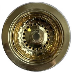 PB classic brass natural (discoloured) drain set for a kitchen sink and basket strainer lockable 1208956474