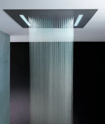 SB Square 316 Built-in Rain Shower Velvet Temptation with LED Chromotherapy and Waterfall Brushed PVD Gun Metal 1208956746