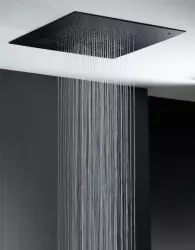 SB Square 316 Built-in Rain Shower Velvet Temptation Dual Flow Matte Black 1208956764