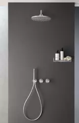 SB round concealed shower set in brushed stainless steel 1208956785