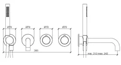 SB 316 AESTHETICS Round built-in bath thermostat tap stainless steel 316 1208956820