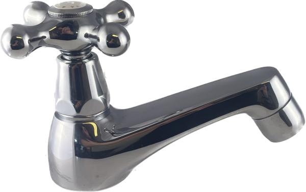 PB Classic washbasin tap with star handle cold water low model chrome 120895690