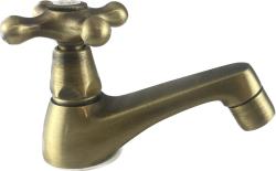 PB Classic washbasin tap with star handle cold water low model bronze 1208956901