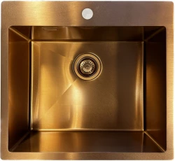 Ausmann Turt copper sink PVD Copper 550x505 mm with tap hole undermount flush-mounted or inset 1208956939