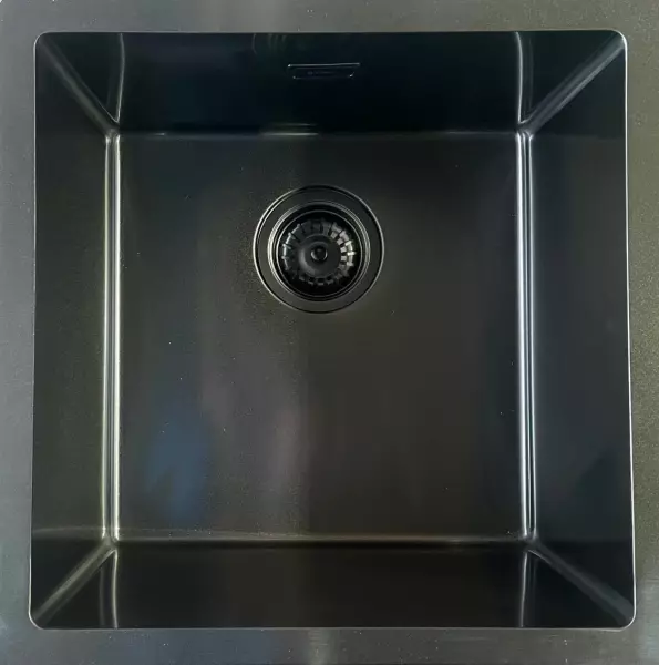 Ausmann Turt gun metal sink PVD NANO 40x40 undermount flush-mounted or inset 1208956946