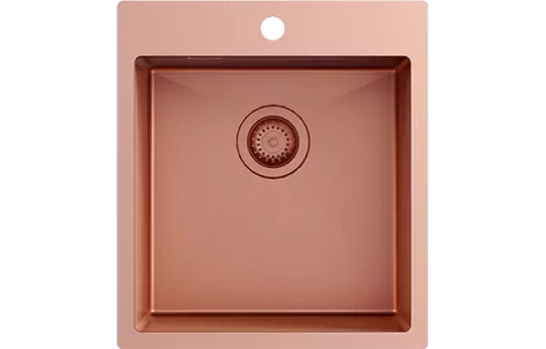 Ausmann Turt copper sink 450x505mm with tap hole undermount flush-mounted or inset 1208956959