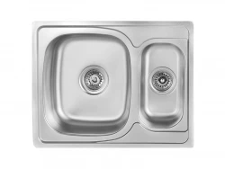 Ausmann Basic stainless steel 1.5 inset sink reversible 63x50 cm including siphon 1208956969