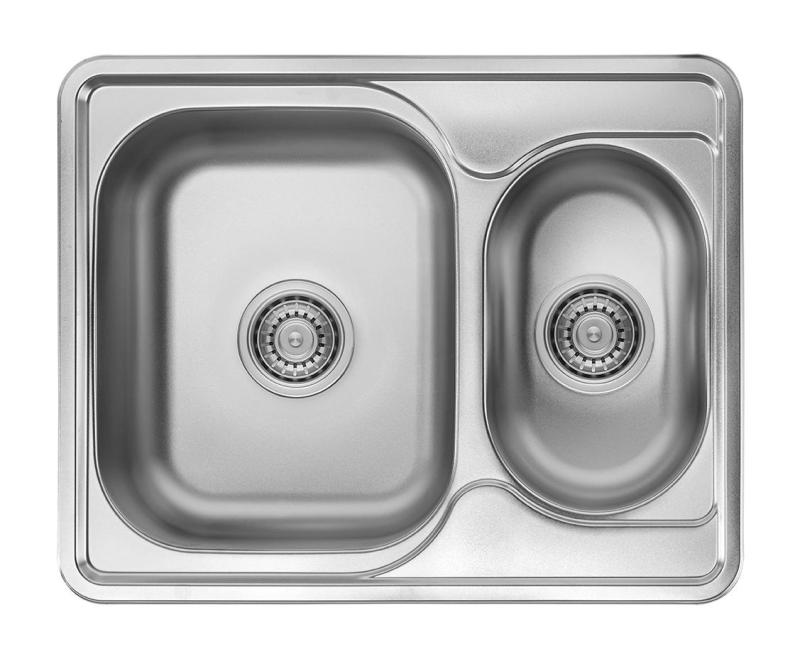 Ausmann Basic stainless steel 1.5 inset sink reversible 63x50 cm including siphon 1208956969