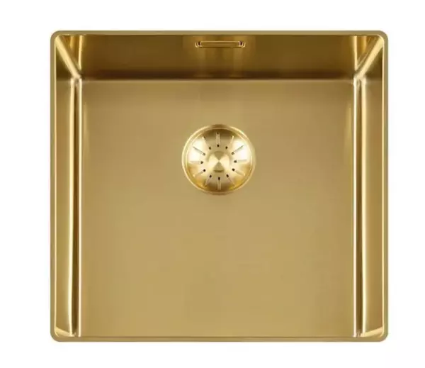 Lorreine 40SL1016-GOLD Slim sink 40x40cm flush-mounted brushed Gold