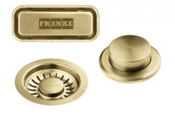 Franke Mythos masterpiece sink waste plug set gold with push button tbv automatic emptying 112.0653.036