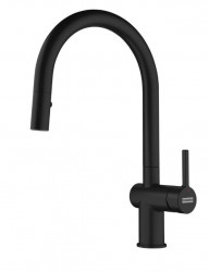 Franke Active J matt black kitchen tap with pull-out sprayer 115.0653.404