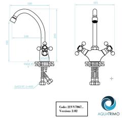 AquaTrimo Vivaldi nostalgic kitchen tap chrome 21VV7067CM