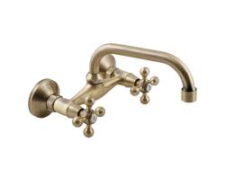 AquaTrimo Vivaldi classic kitchen wall tap above spout 21VV7066BN