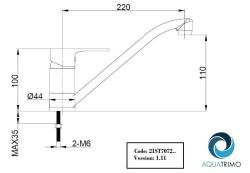 AquaTrimo Schubert single lever kitchen mixer chrome 21ST7072CM