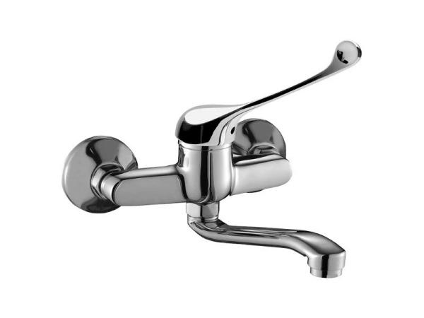 AquaTrimo Clinic kitchen wall tap with long lever chrome 21CC7077CM