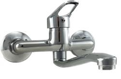 AquaTrimo Verdi wall tap single lever kitchen wall tap chrome total length 210 mm 21VD7079CM