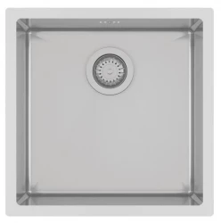 Ausmann Oder stainless steel sink 40x40cm flush-mounted undermount and inset extra deep 22cm 1208957112