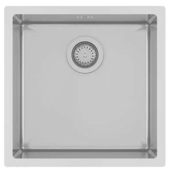 Ausmann Oder stainless steel sink 40x40cm flush-mounted undermount and inset extra deep 22cm 1208957112