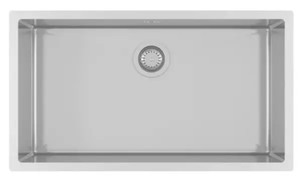 Ausmann Oder large stainless steel sink 74x40cm flush-mounted undermount and inset extra deep 22cm 1208957114