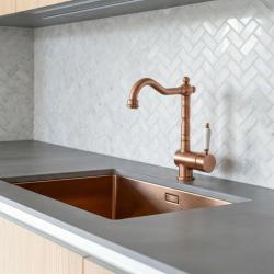 Edward Nostalgic kitchen tap with swivel spout copper classic 1208957130