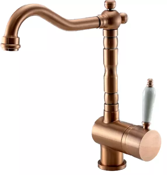 Edward Nostalgic kitchen tap with swivel spout copper classic 1208957130