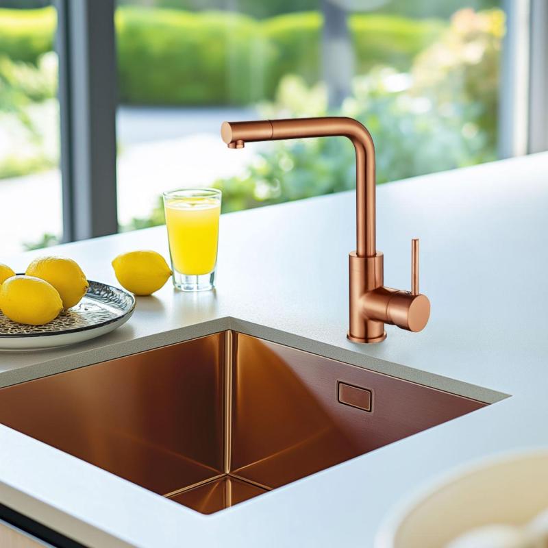 Ausmann Lavea copper kitchen tap PVD copper with swivel spout 1208957132