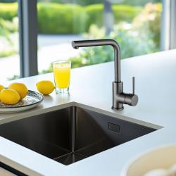 Ausmann Lavea anthracite kitchen tap PVD gun metal with swivel spout 1208957134