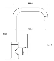 Ausmann Peter kitchen mixer with swivel spout chrome all metal 1208957155