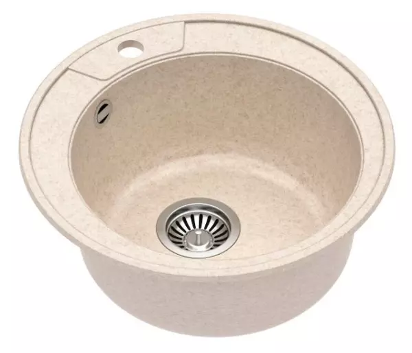 Quadri granite sand beige round sink 485mm 1208957200