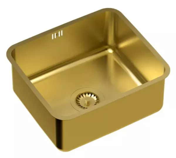 Aquadesign Oxford gold PVD stainless steel sink 40x35cm undermount 1208957203