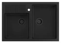 Quadri Minister Double Sink Farmhouse sink matt black country model 90x62cm 1208957210