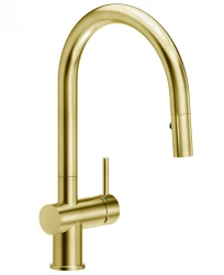 Reginox Flint pvd gold kitchen tap with swivel and pull-out spout R36013