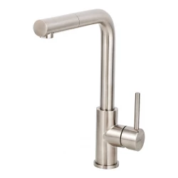 Caressi Basic Line stainless steel single lever kitchen mixer with pull-out spout CABL003I U ECO 1208957246