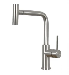 Caressi Basic Line stainless steel single lever kitchen mixer tap with pull-out spout CA122I U ECO 1208957247